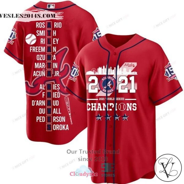 Alb Champions Red Baseball Jersey Shirt