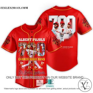 Albert Pujols St. Louis Cardinals 700 Carrer Home Runs Baseball Jersey