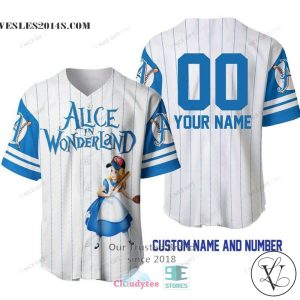 Alice In Wonderland Personalized Play Baseball Jersey Shirt