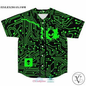 Alienator black green Baseball Jersey