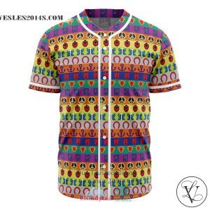 All Symbols Pattern Jojo’s Bizarre Adventure Baseball Jersey