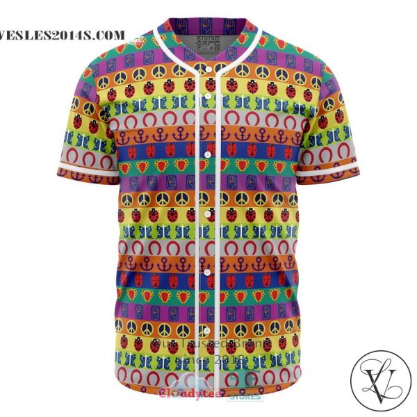 All Symbols Pattern Jojo’s Bizarre Adventure Baseball Jersey
