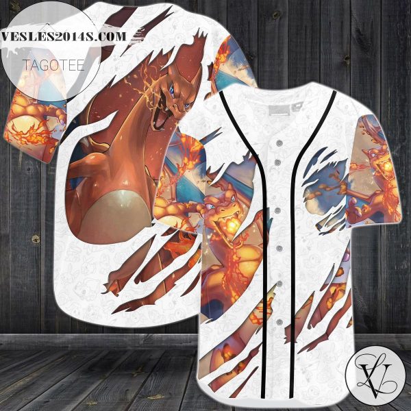 Amazing Lizardon Baseball Jersey