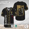 American Flag Guinness Beer Custom Name Baseball Jersey