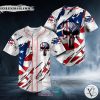 American Flag Punisher Skull Baseball Jersey