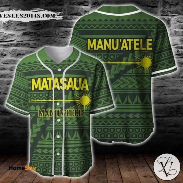 American Samoa Polynesian Matasaua Flag Baseball Jersey