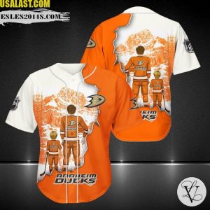 Anaheim Ducks Father And Son Team Baseball Jersey Shirt