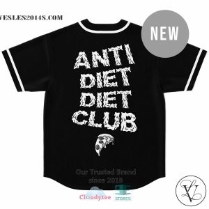 Anti Diet Club black Baseball Jersey