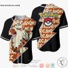 Arcanine Pokemon Baseball Jersey Shirt