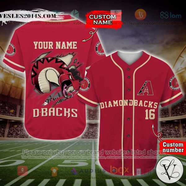 Arizona Diamondbacks MLB Custom Baseball Jersey