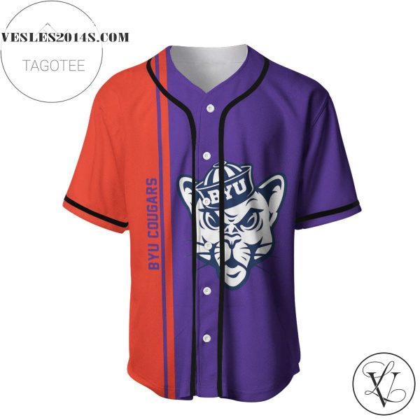 BYU Cougars Baseball Jersey Half Style – NCAA