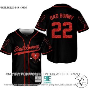 Bad Bunny Albums Heart Baseball Jersey