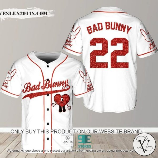 Bad Bunny Albums White Baseball Jersey