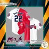 Bad Bunny Atlanta Braves white red Baseball Jersey