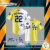 Bad Bunny Los Angeles Dodgers white yellow Baseball Jersey
