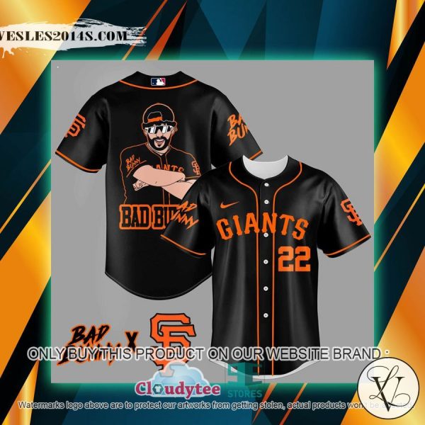 Bad Bunny San Francisco Giants black Baseball Jersey