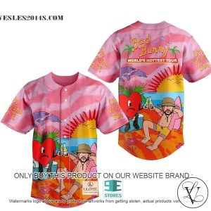 Bad Bunny World’s Hottest Tour Album Baseball Jersey