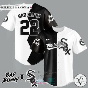 Bad Bunny and Boston Red Soand Baseball Jersey