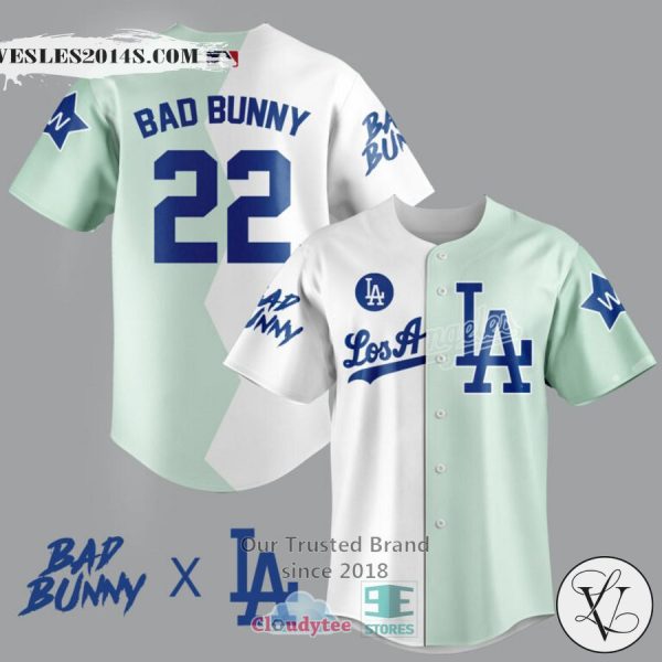 Bad Bunny and Los Angeles Dodgers Baseball Jersey