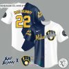 Bad Bunny and Milwaukee Brewers Baseball Jersey