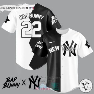 Bad Bunny and New York Yankees Baseball Jersey