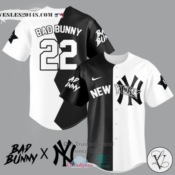 Bad Bunny and New York Yankees Baseball Jersey
