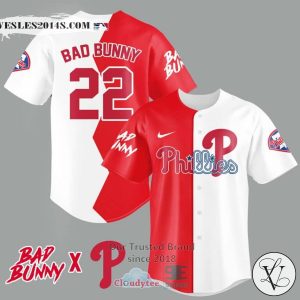 Bad Bunny and Philadelphia Phillies Baseball Jersey