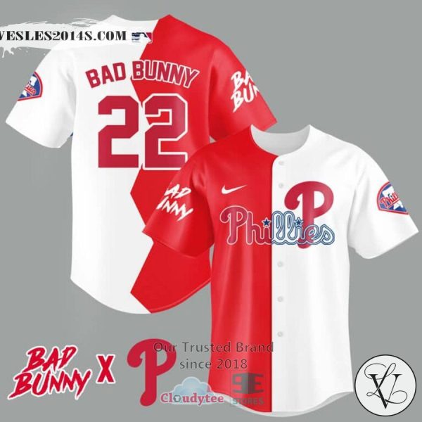 Bad Bunny and Philadelphia Phillies Baseball Jersey