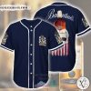Ballantine’s Skull United States Flag blue Baseball Jersey