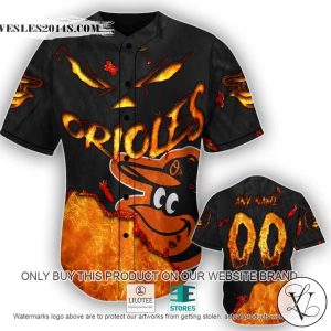 Baltimore Orioles Blood Personalized Baseball Jersey