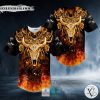Baphomet Fire Zombie Monster Skull Baseball Jersey