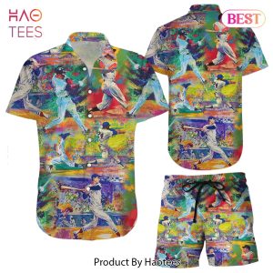 Baseball Hawaiian Shirt Baseball Painting Vintage Watercolor Hawaii Shirt Unique Baseball Gifts