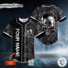 Biohazard Tribal Metal Skull Custom Baseball Jersey