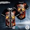 Black Blast Skull Baseball Jersey
