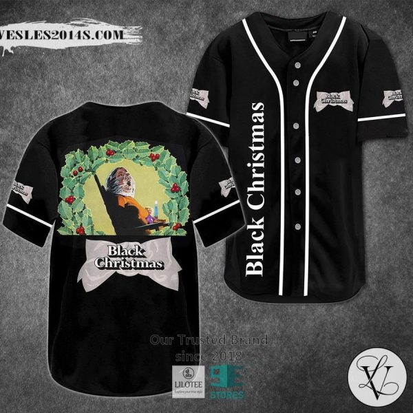 Black Christmas Horror Movie Baseball Jersey