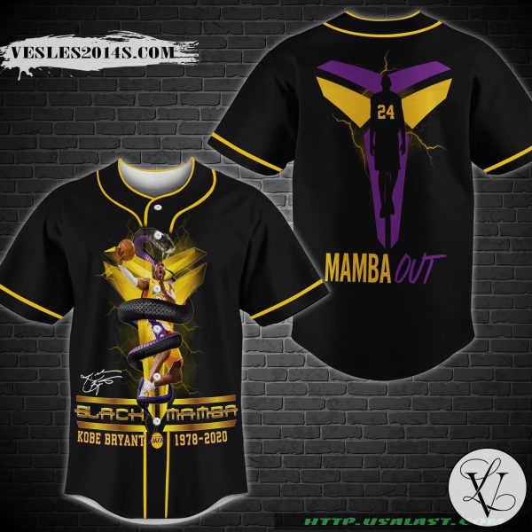 Black Mamba Kobe Bryant 1978 2020 Baseball Jersey Shirt