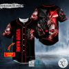 Black Red Dragon King Skull Custom Baseball Jersey