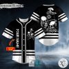 Black & White No Hear No See No Speak Skull Custom Baseball Jersey