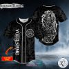 Black White Odin Allfather Viking Tattoo Custom Baseball Jersey