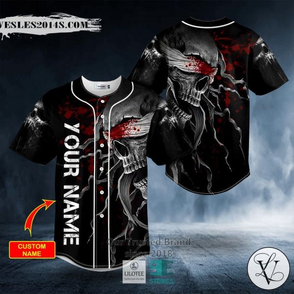 Blind Faith Skull Custom Baseball Jersey