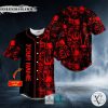 Blood Fire Skull Custom Baseball Jersey