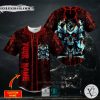 Blooding Blue Skull Custom Baseball Jersey