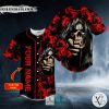 Bloody Grim Reaper Pointing Skull Custom Baseball Jersey
