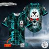 Blue Lightning Biohazard Red Eyes Skull Custom Baseball Jersey