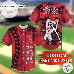 Boston Red Sox Personalized Name Number Baseball Jersey Shirt – MLB