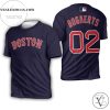 Boston Red Sox Xander Bogaerts #2 Great Player Mlb Baseball Team Majestic Player Navy 2019 Jersey Style Gift For Boston Fans 3d All Over Print T-shirt