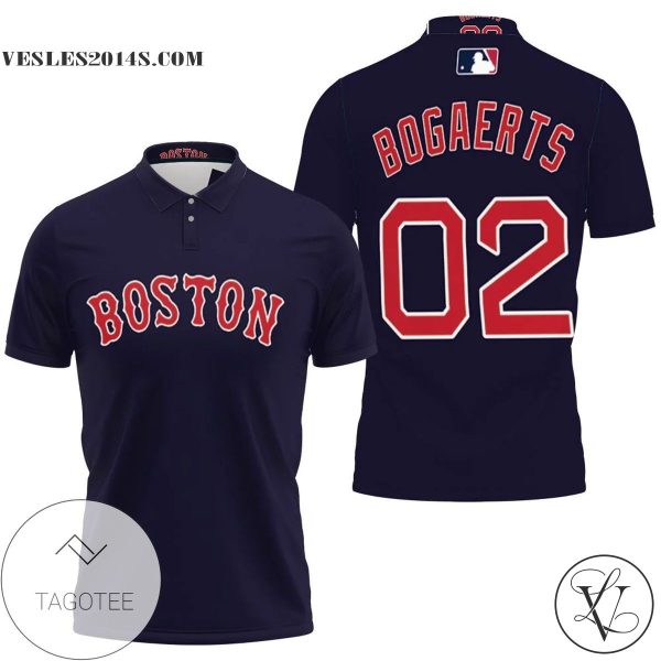 Boston Red Sox Xander Bogaerts #2 Great Player Mlb Baseball Team Majestic Player Navy 2019 Jersey Style Gift For Boston Fans All Over Print Polo Shirt G1o