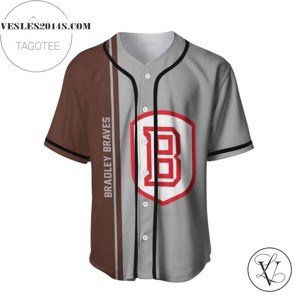Bradley Braves Baseball Jersey Half Style – NCAA