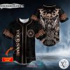 Brown Odin Allfather King Viking Custom Baseball Jersey