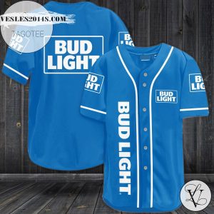 Bud Light Beer Baseball Jersey – Blue